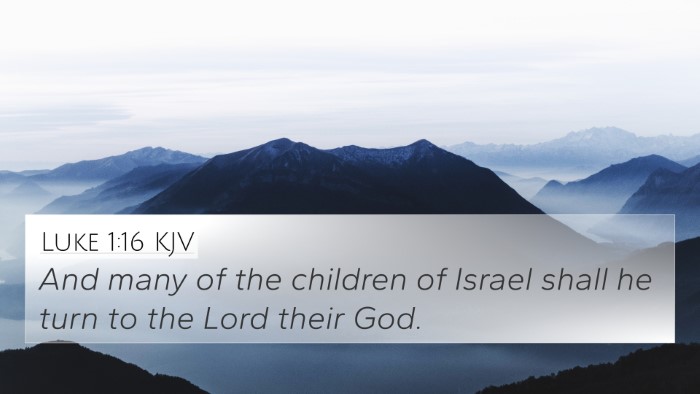 Luke 1:16 Explained