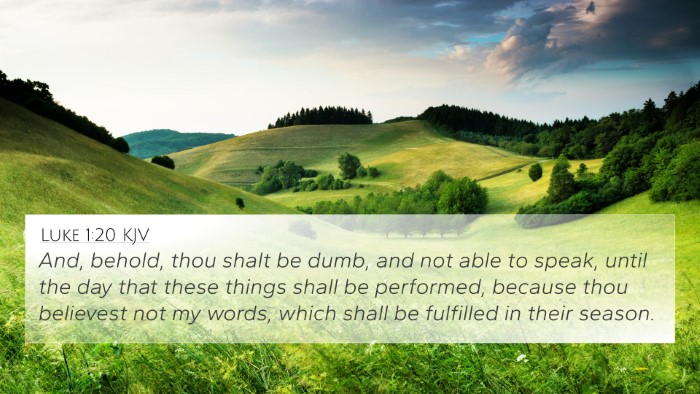 Luke 1:20 Explained