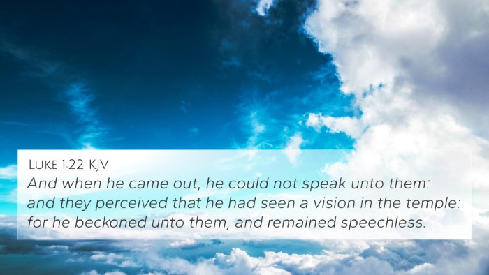 Luke 1:22 Explained