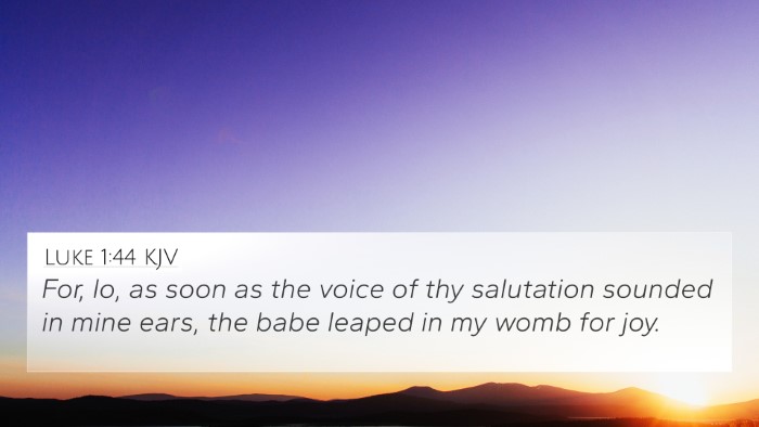 Luke 1:44 Explained