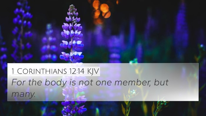 1 Corinthians 12:14 KJV Bible Verse Image