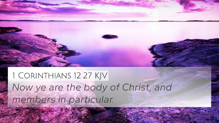 1 Corinthians 12:27 KJV Bible Verse Image