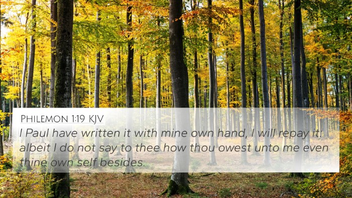 Philemon 1:19 Explained
